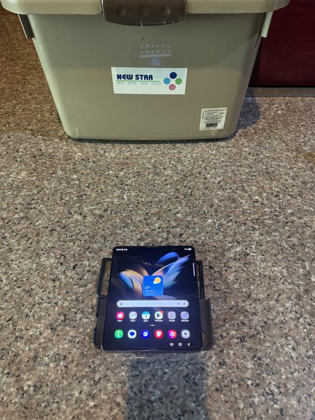 ขายๆๆๆถูกSamsungFold4สีใหม่หายากGray Green 512กิ๊กสูนTrueสภาพสวยการใช้งานดีเยี่ยมทุกๆฟังชั่นเครื่องรีสโตได้ตลอดไม่มีติดแอคเค้าใดๆคับ ( จอกางสุดจอขาวจั