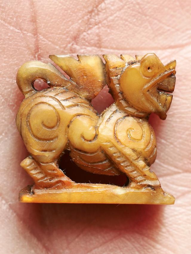 สิงห์สามขวัญ หลวงพ่อเดิม วัดหนองโพ ขนาด 1.5 x 1.5 ซม. เก่า เดิมๆ 9