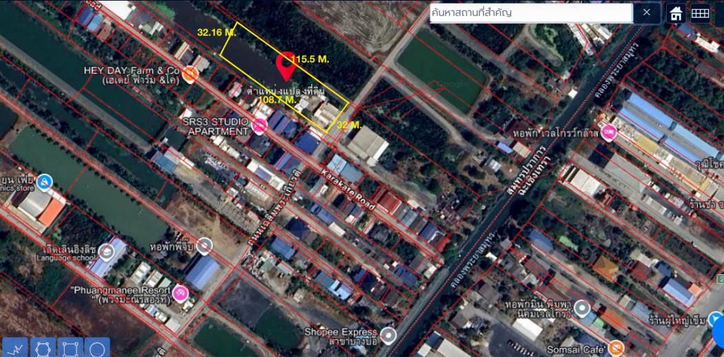 ขาย ที่ดินผังสีม่วง ถ.เฉลิมพระเกียรติ บางบ่อ สมุทรปราการ 2-2-40 ไร่  เหมาะทำโรงงาน 2