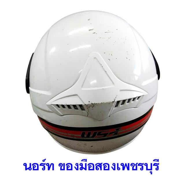 หมวกกันน็อค Space Crown เปิดคาง สีขาว ของแท้ มือสอง