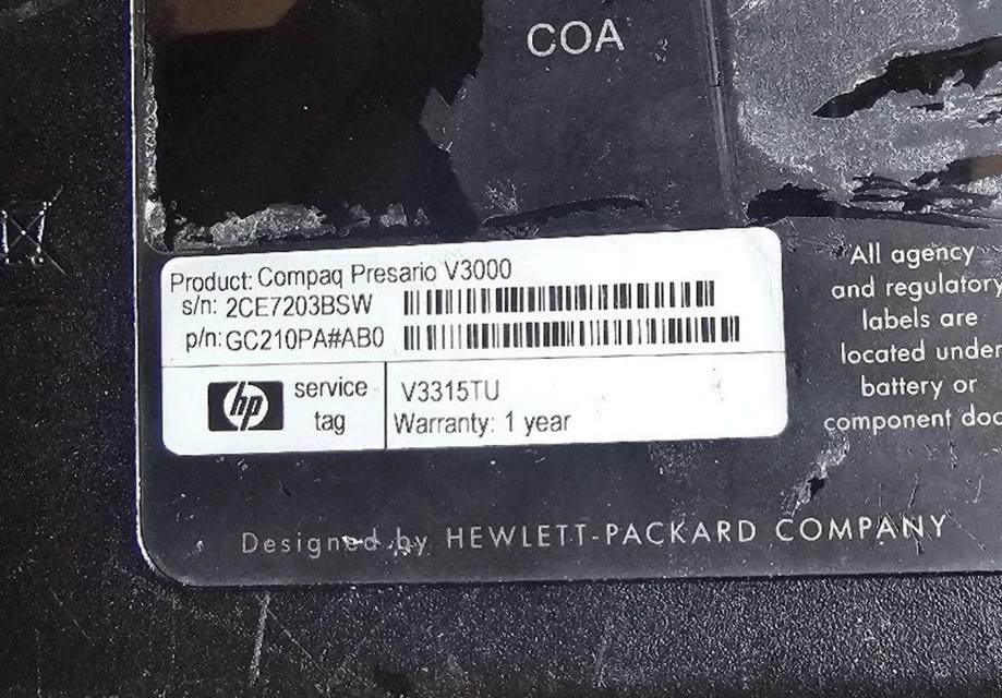 Notebook HP Compaq Presario V3000 มือ2 2
