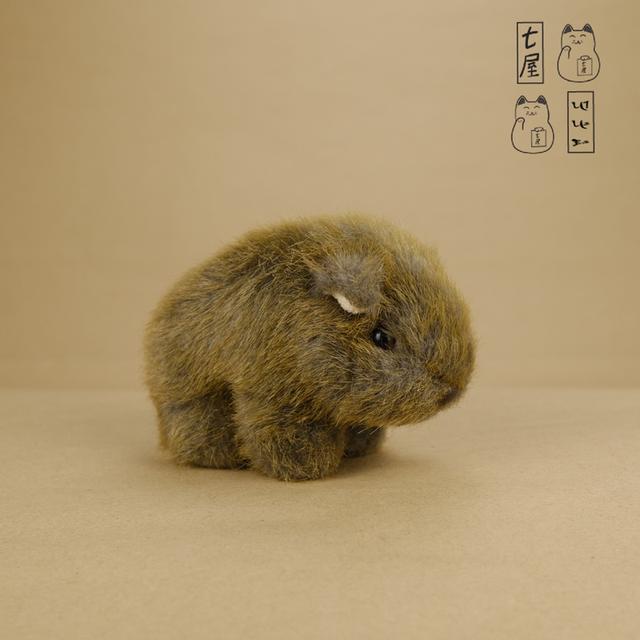 ตุ๊กตา สัตว์ออสเตรเลีย・วอมแบต・ขนเก่า 🐨 Wombat ・Mascot 12 cm 〰 Uni-Toys・Australian Wildlife Series ・Vintage Old-Fur・Soft Toy ❄️✨ รูปที่ 5