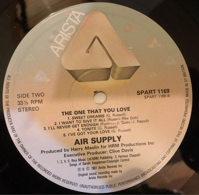 แผ่นเสียง ไวนิล Air Supply 2