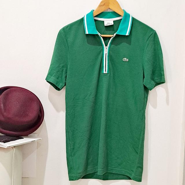 LACOSTE POLO SHIRT เสื้อโปโล Lacoste แท้ สีเขียว SIZE 3 สภาพดี ไม่มีตำหนิ