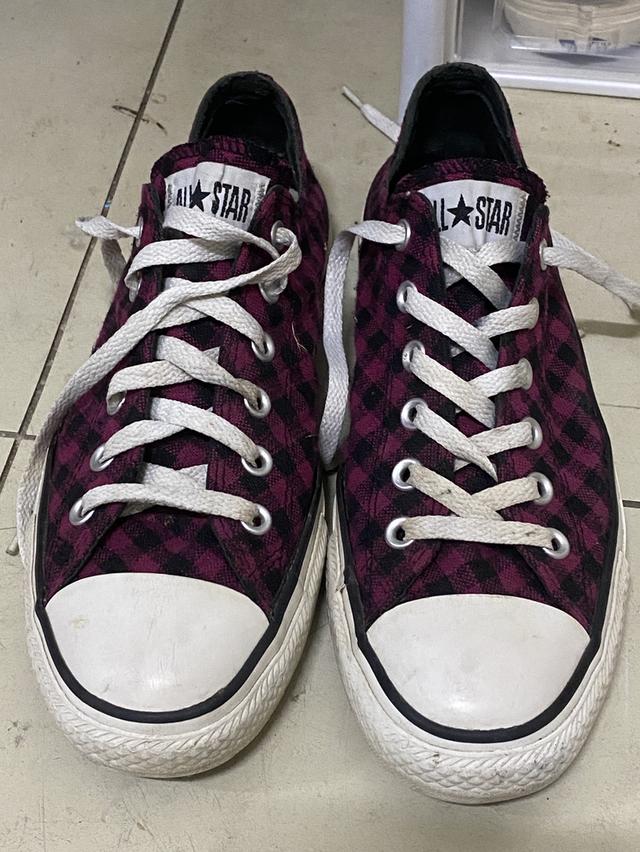 Converse All Star มือ2 ผ้าสก็อต 7/41-26.0 (ป้ายหลุด)