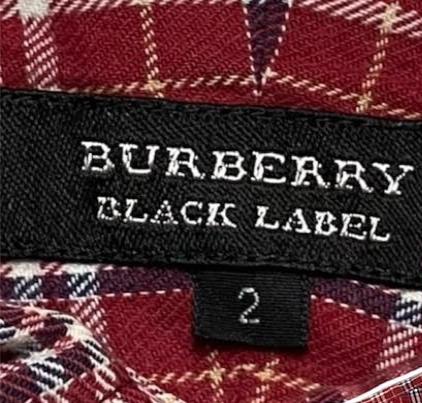 BURBERRY NOVA CHECK 'S LONDON BROWN VINTAGE SHIRT Red Long Sleeve Men'sสื้อผ้าเครื่องแต่งกาย 2