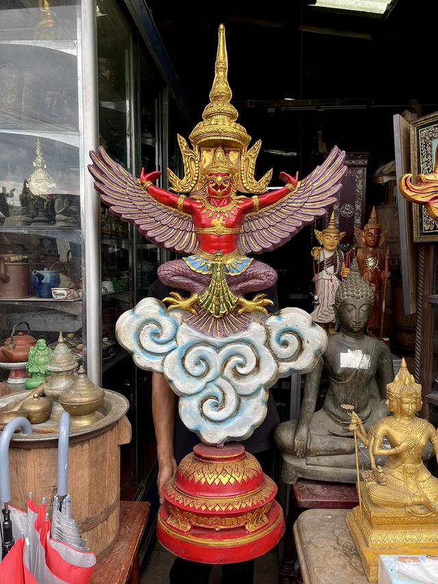 พญาครุฑ ขนาด70x135cm ครุฑตั้งโต๊ะบูชา