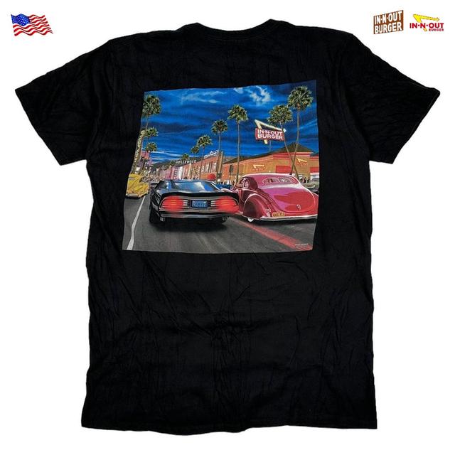 เสื้อยืดคอกลมแขนสั้น แบรนด์ IN-N-OUT BURGERS LAS VEGAS T-SHIRTS BLACK SIZE M งานแท้ 3