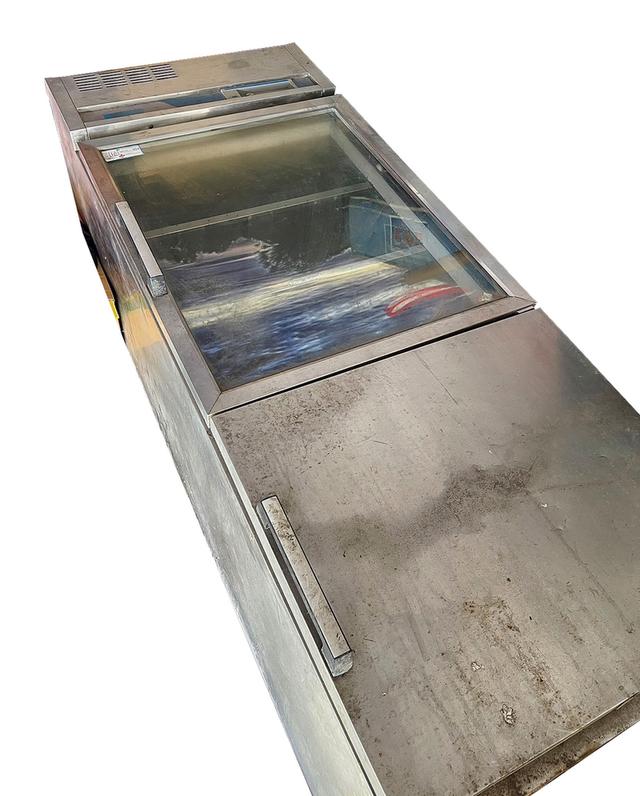 ตู้แช่แข็งและตู้แช่เย็น สแตนเลส สองชั้น สองประตู