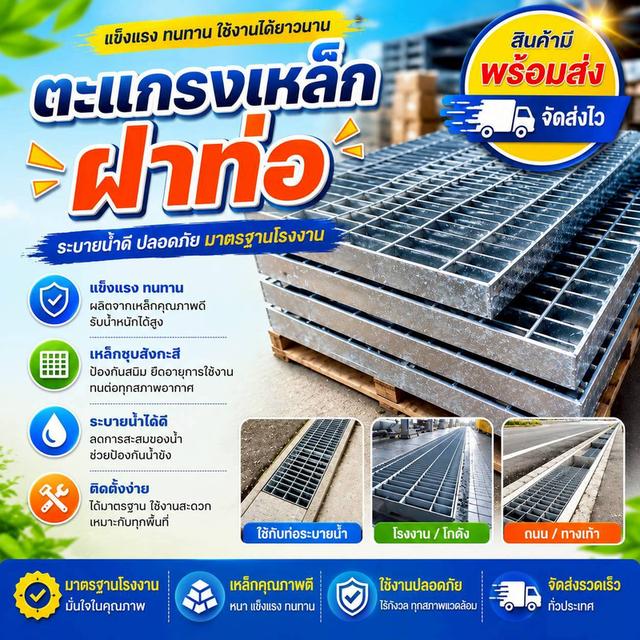 ตะแกรงระบายน้ำชุบกัวาไนท์