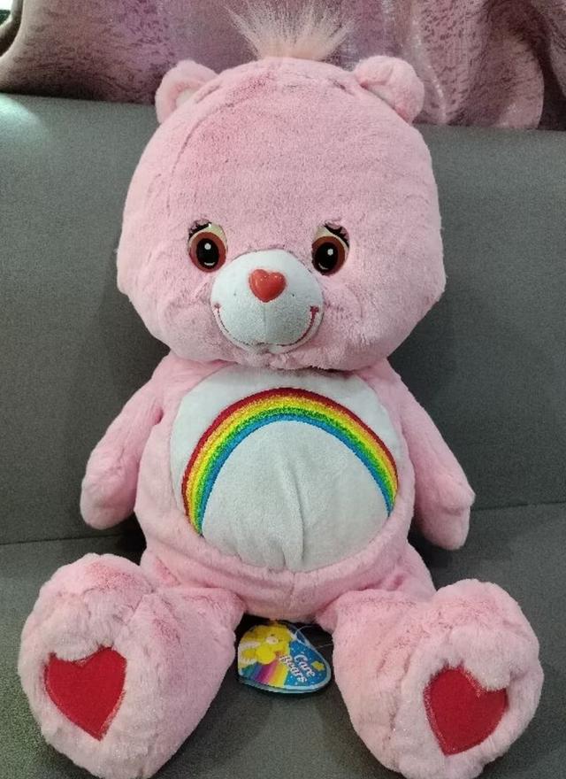 ขายตุ๊กตาหมี Care Bears สีชมพูอ่อนงานสวยมาก