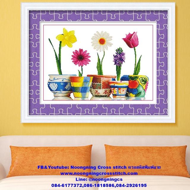 ร้าน Noongning Cross stitch ครอสติสพิมพ์ลาย จำหน่ายอุปกรณ์ครอสติส ภาพติดเพชร887 6