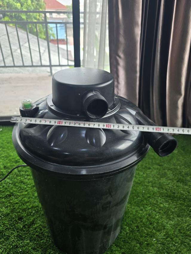 ดัน 13,000ลิตร (Bio-Pressure Filter) ยี่ห้อ Jebao รุ่น PF-30E ครับ เป็นถังกรองยอดนิยมสำหรับคนทำบ่อปลาขนาดกลาง เพราะติดตั้งง่ายและดูแลไม่ยุ่งยาก  ภายใน รูปที่ 5