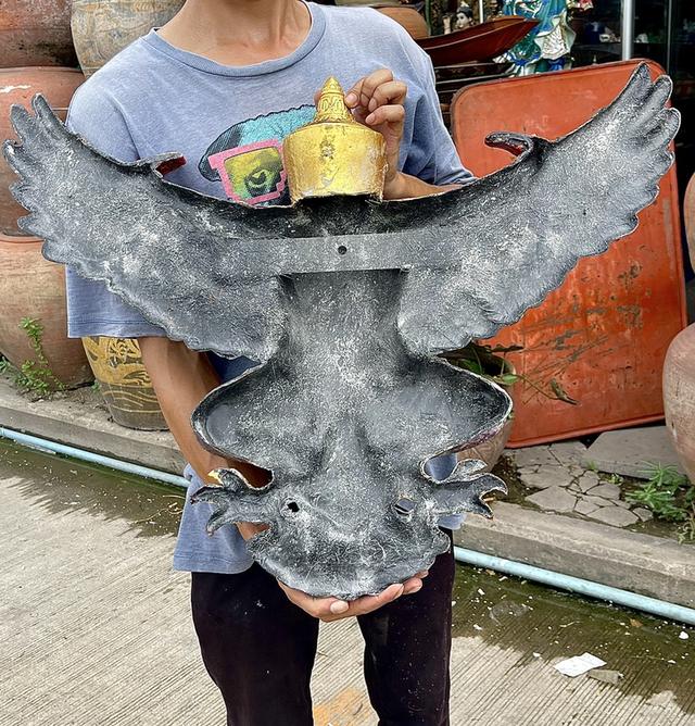 พญาครุฑ ครุฑเก่า รูปหล่อพญาครุฑ ขนาด70ซม แขวนผนัง