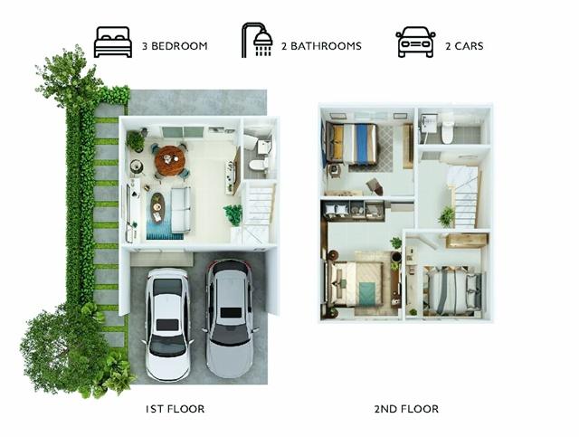 บิ๊กซี คลองสาม 1.9 กม.ให้เช่าทาวน์โฮมบ้านพฤกษา คลองสาม 2 ชั้น เปิดซิง! ตลาดไท 3.2 กม. 16 ตร.วา.130 ตร.ม. 3 นอน 2 น้ำ เฟอ 8