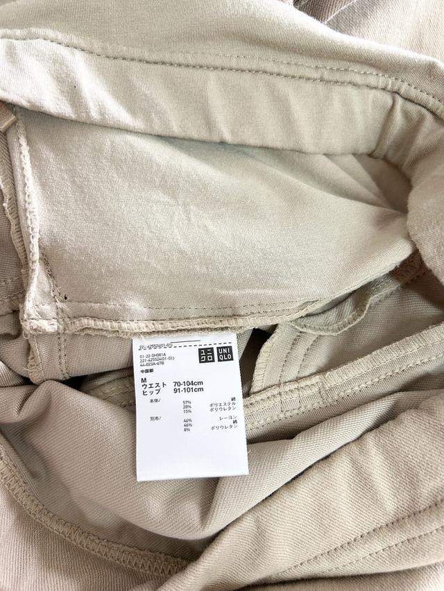 ยุนิโคล่M กางเกงคนท้องผ้ายืดสีน้ำตาลอ่อน 4