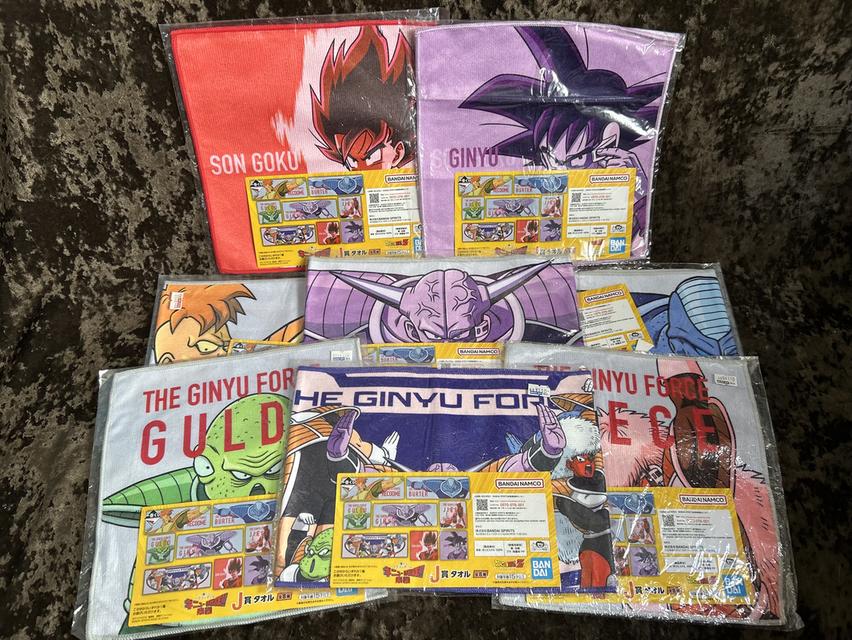 [ครบเซต 8 ลาย] ผ้าขนหนู Ichiban Kuji Dragon Ball Z: Ginyu Force!! Attack รางวัล J ของแท้ มือ