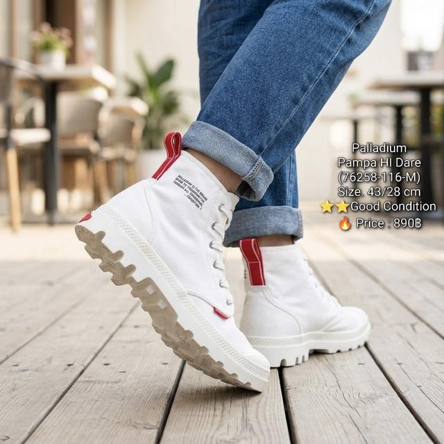 PalladiumPampa HI Dare(76258-116-M)Size. 43/28 cm⭐️⭐️Good Condition 🔥 Price : 890฿