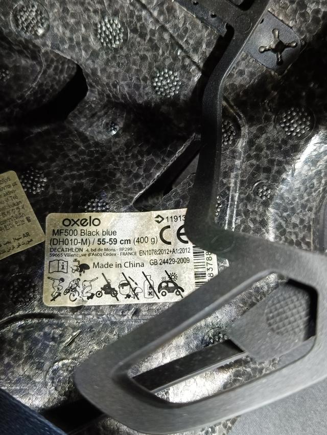 หมวกกันน็อกสเก็ตบอร์ด Oxelo MF500 ไซส์ M (55-59 cm) สีดำ รูปที่ 9