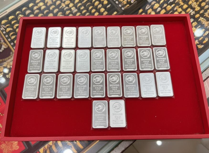 แท่งเงิน 999.9 แบรนด์ Shining Gold จากห้างทองหลีเต้ง ตะกั่วป่า พังงา ของแท้ มาตรฐานสูง เหมาะสำหรับสะสมและลงทุน 8