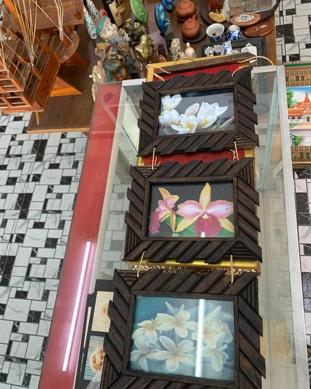 กรอบรูปไม้ 3 ชิ้น ถักกันด้วยเชือก 4