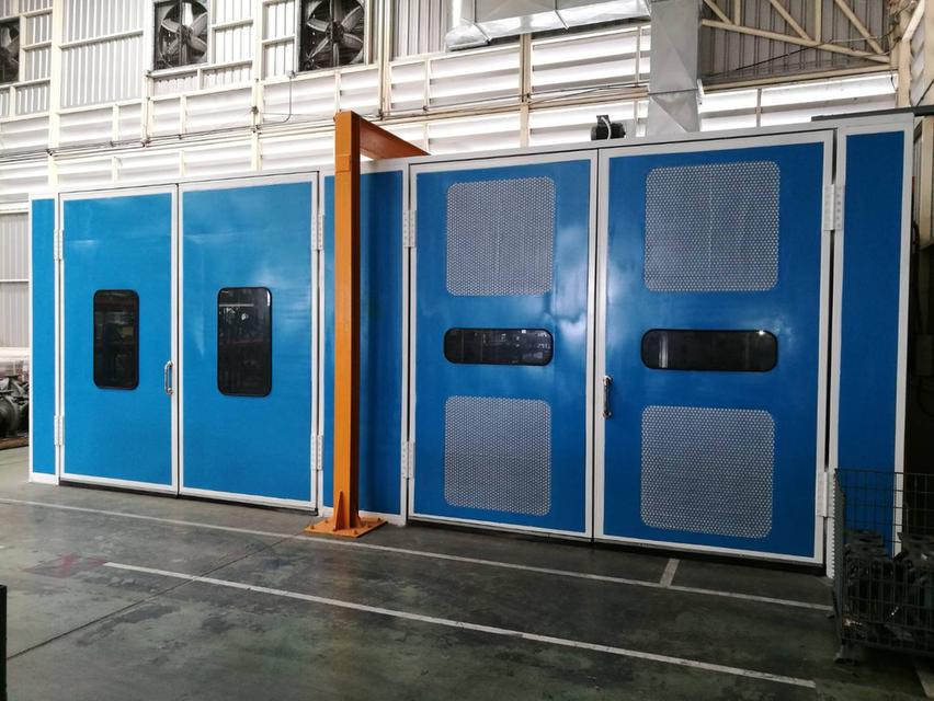 รับออกแบบขายติดตั้ง ห้องพ่นสีเฟอร์นิเจอร์ ห้องพ่นอบสีรถขนาดใหญ่ ห้องพ่นอบสีรถมอเตอร์ไซด์ ห้องพ่นสีม่านน้ำ ห้องพ่นสีฟิลเตอร์ บูธพ่นสีม่านน้ำ ห้องพ่นสี รูปที่ 5