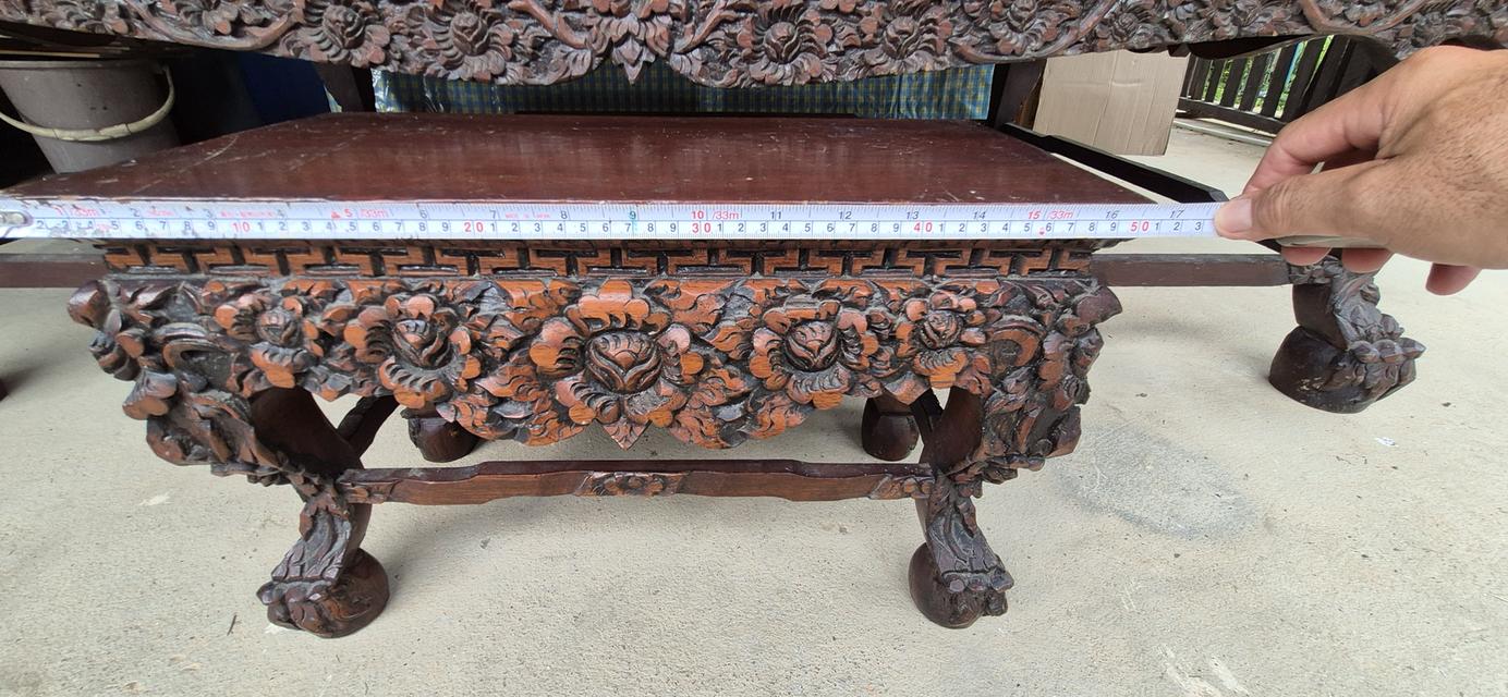 โต๊ะหมู่บูขา หมู่9 ไม้สักแกะสลัก 20