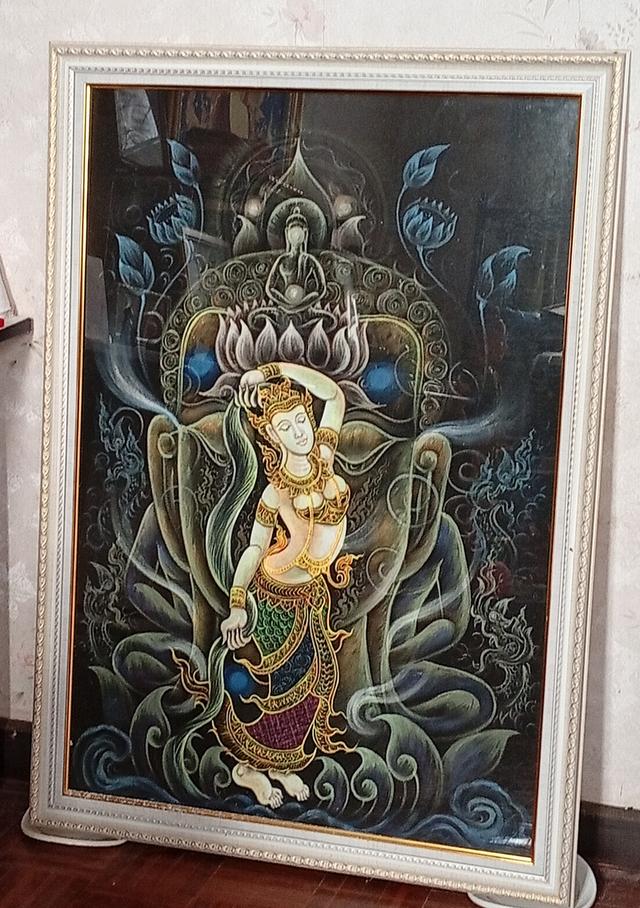 ภาพวาดสี สีอะคริลิค (Acrylic Color)บนผืนผ้าใบ