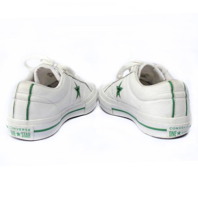 CONVERSE รองเท้าผ้าใบมือสอง สีขาว หนังพียู สภาพสวยๆชิคๆ จัดส่งฟรี!!! เก็บปลายทาง 6