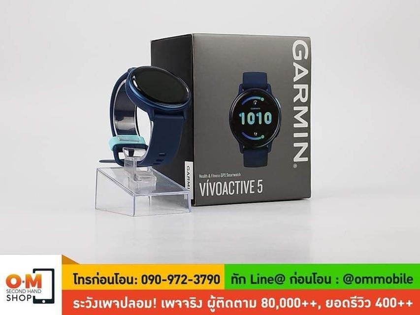 ขาย/แลก Garmin Vivoactive5 สี Metallic Navy ศูนย์ไทย สวยมาก แท้ ครบกล่อง เพียง 6,990 บาท 