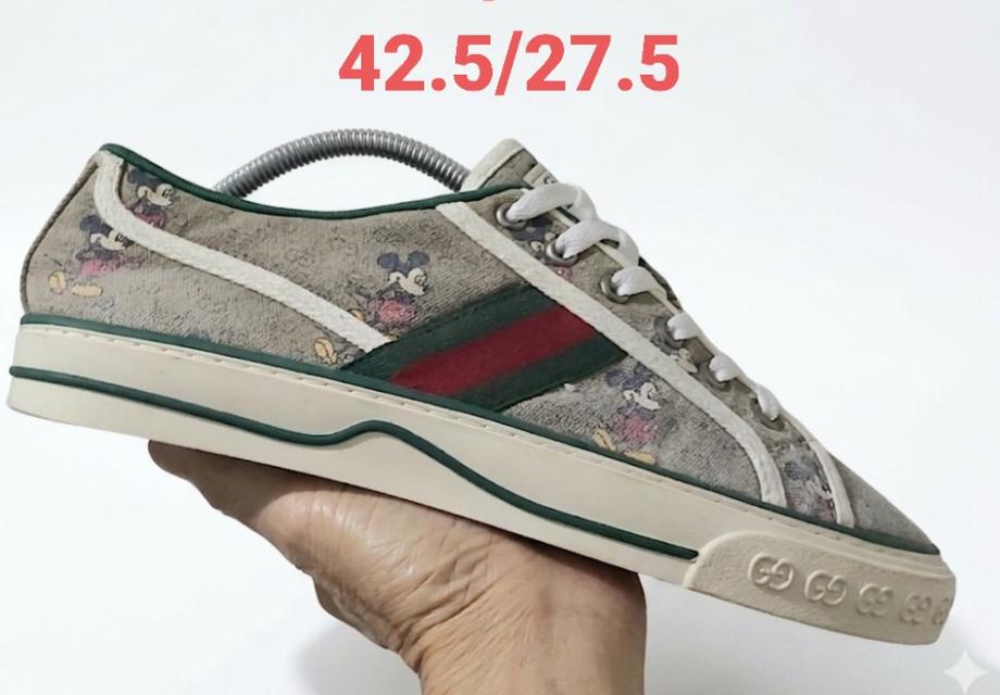 💢Gucci X Disney ลาย Mickey Mouse สุดคลาสสิก รองเท้าผ้าใบมือสอง 42.5/27.5 สภาพ 8/10