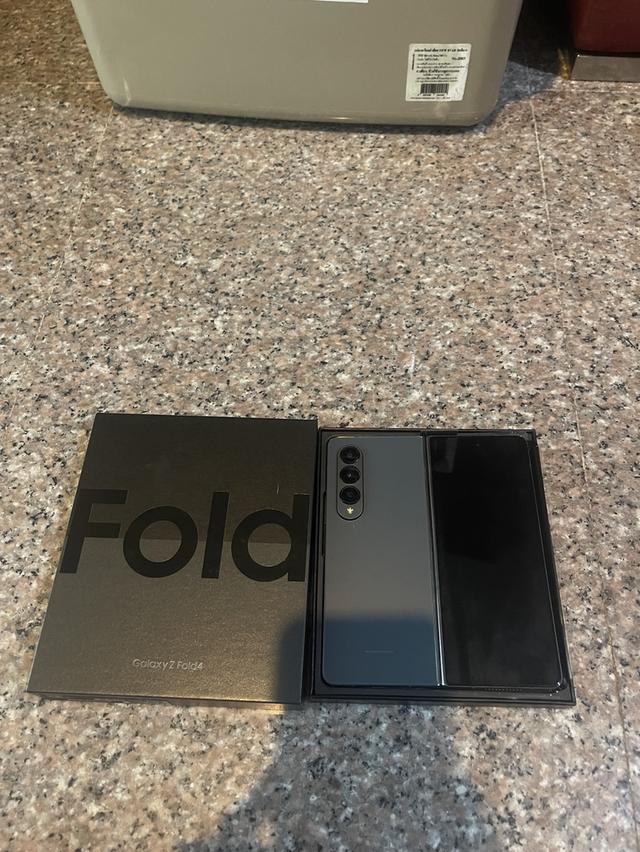 ขายSamsungFold4 5G 256กิ๊กสีใหม่หายากGray Greenยกกล่องจอกางสุดไม่มีจุดไม่มีเส้นสภาพนี้หายากมากๆ 2