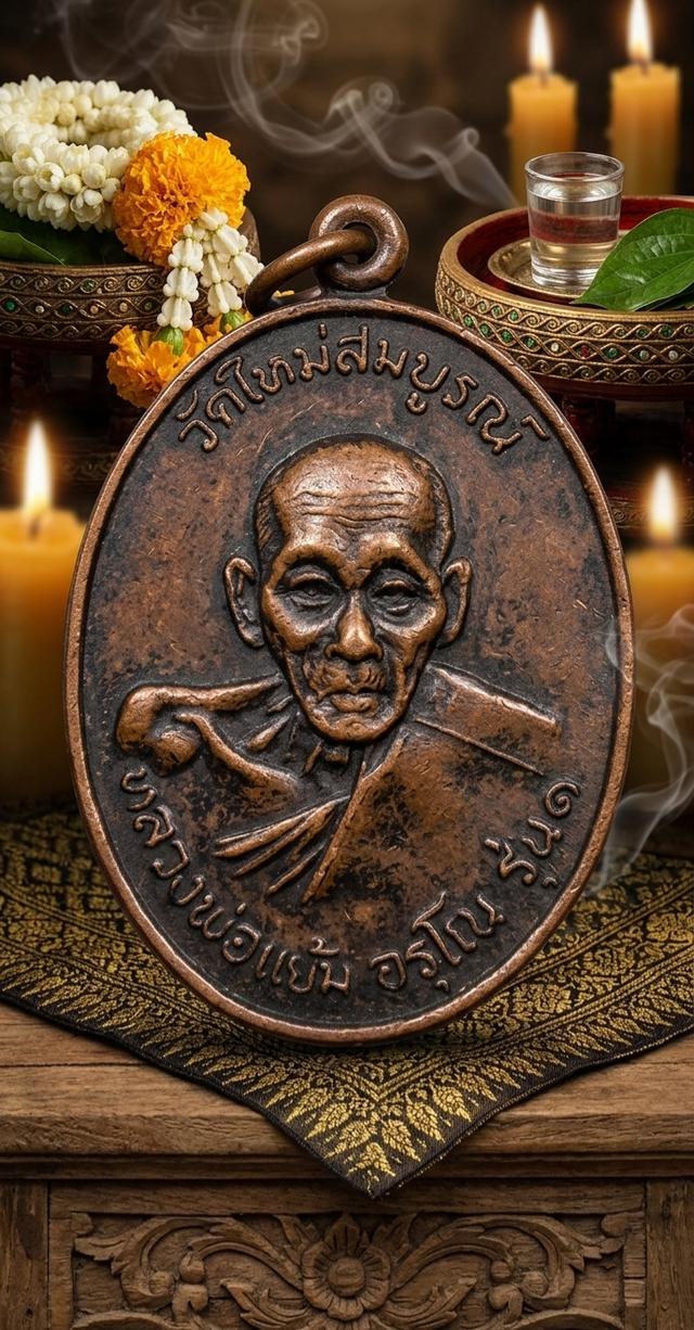 เหรียญรุ่น 1 หลวงพ่อแย้ม อรุโณ วัดใหม่สมบูรณ์
