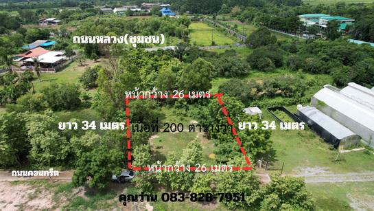 (ขาย)ที่ดิน 200 ตารางวา มีโฉนด ถมแล้วเต็มพื้นที่ หน้าโรงพยาบาลปากพลี ขาย 7 แสนบาท 1