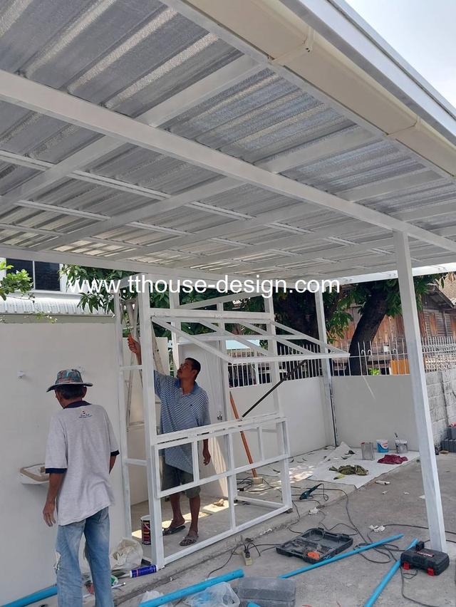 รับเหมา ต่อเติม โครงหลังคากันสาด ต่อเติมห้องครัวเทพื้นปูกระเบื้อง แบบครบวงจร  Line dddesign23 รูปที่ 12