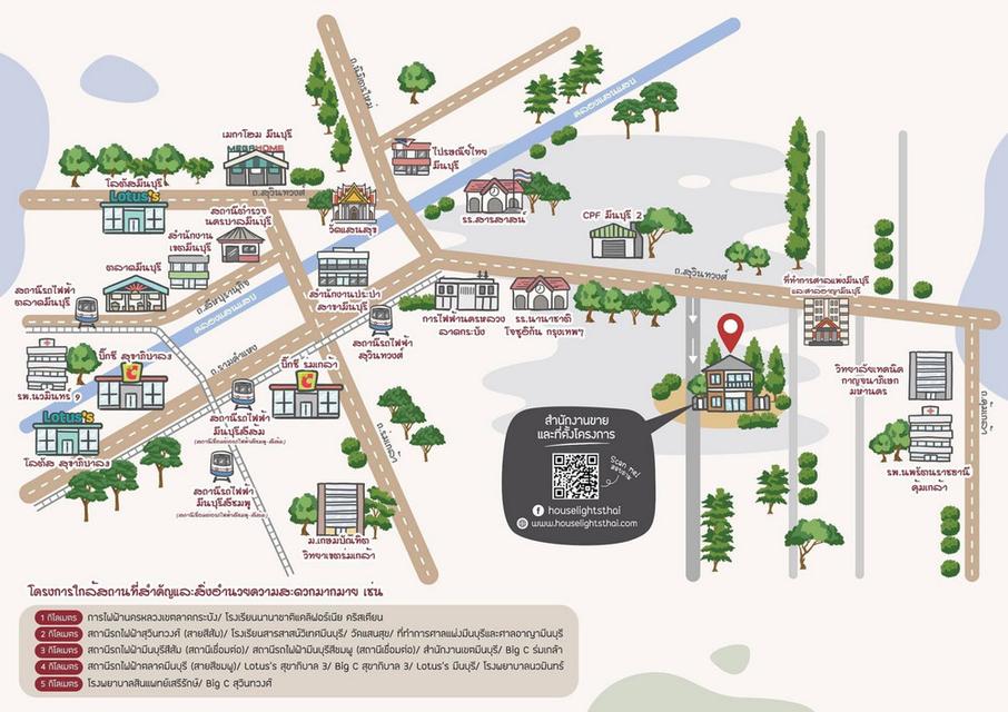 บ้านแสนรัก มีนบุรี บ้านเดี่ยวในราคาทาวน์โฮม แปลงพิเศษ เหลือเพียง 1 หลัง ราคา 3.69 ล้านบาท 7