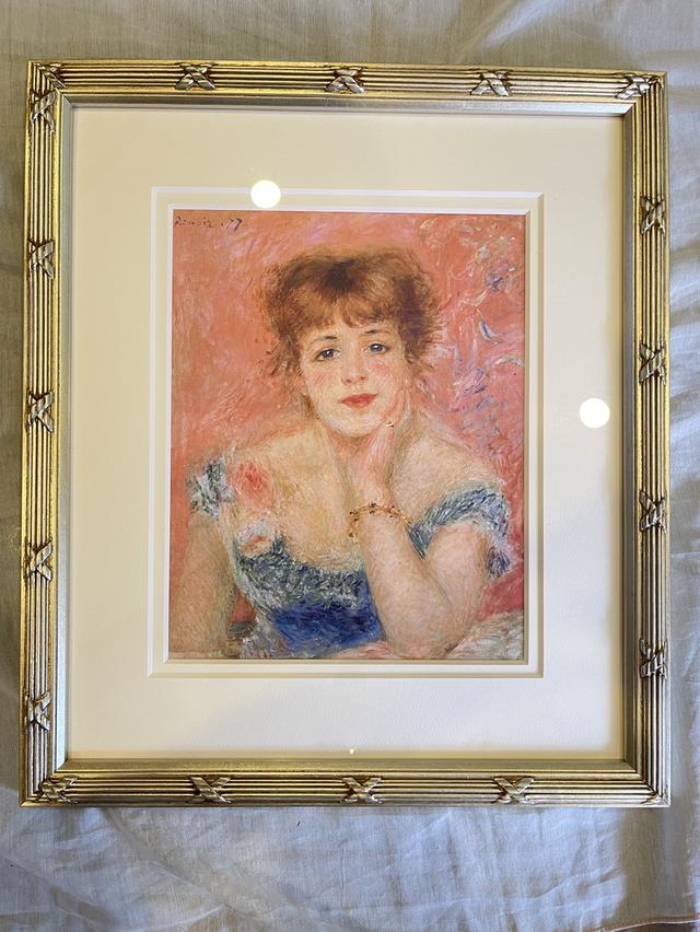 ภาพพิมพ์กรอบหรูสไตล์วินเทจ (ลิขสิทธิ์แท้) Portrait of Jeanne Samary, 1877