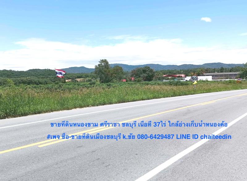 ขายที่ดินหนองขาม ศรีราชา ชลบุรี เนื้อที่ 37ไร่ ติดถนนดำใกล้อ่างเก็บน้ำหนองค้อ ที่ดินหน้ากว้าง 200เมตร เหมาะพัฒนาอสังหาฯ โกดัง คลังสินค้าทำเลดี 2