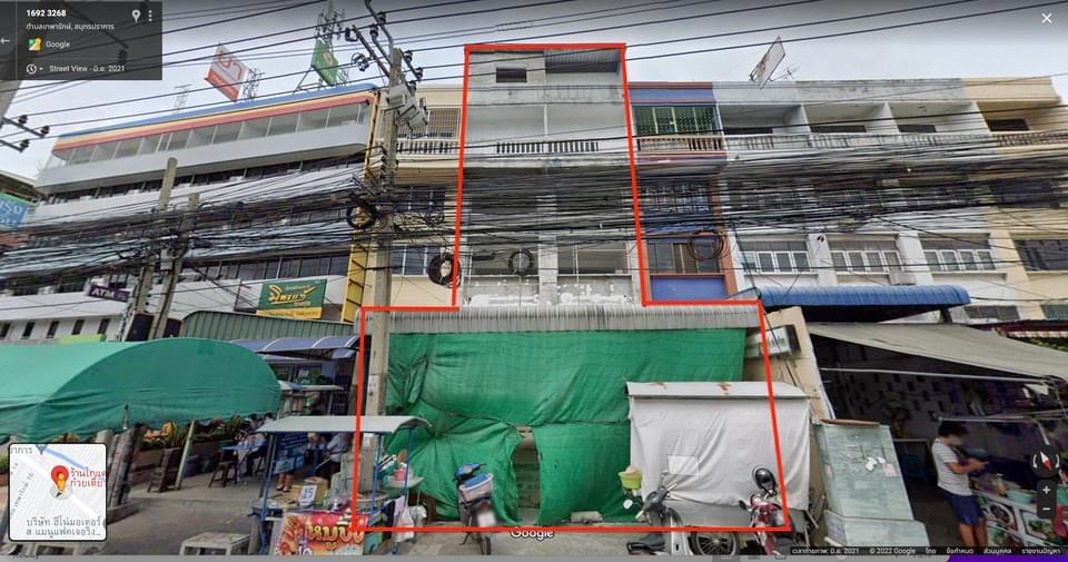 ขาย/ให้เช่าอาคารพาณิชย์ 5 คูหา ตีทะลุ รีโนเวทเรียบร้อย ติด ถ.เทพารักษ์ ทำเลดีใกล้ MRT สถานีทิพวัล สมุทรปราการ 1