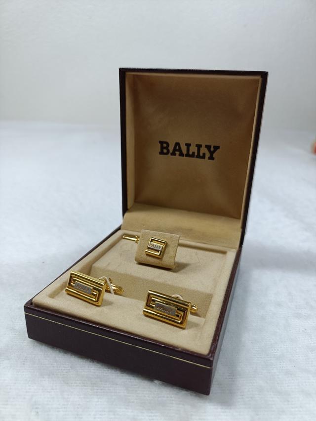 💫Cufflinks คัฟลิงค์ +Tie tack เข็มกลัดติดเนคไท แบรนด์  BALLY แท้ 💯 💫 รูปที่ 7