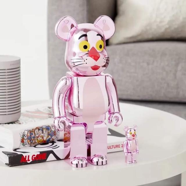 BEARBRICK PINK PANTHER CHROME 2