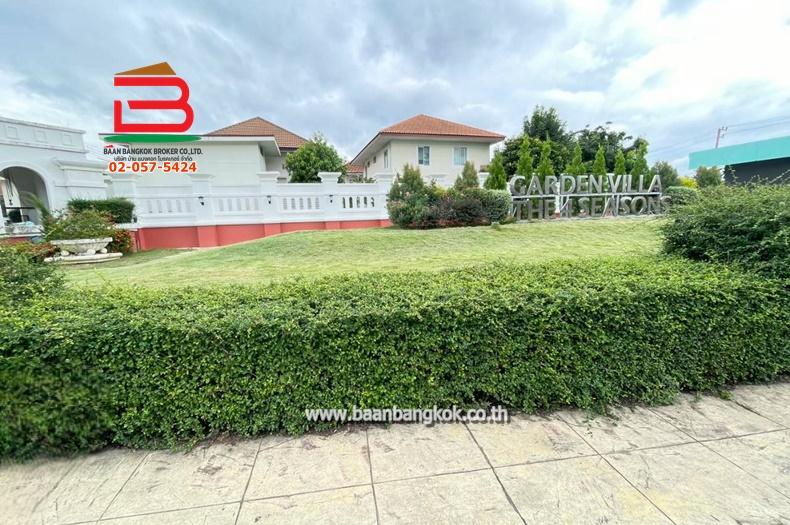 บ้านเดี่ยว การ์เด้นวิลล่า เดอะโฟร์ซีซั่น ลำลูกกา-คลอง 3 เนื้อที่ 54.4 ตร.ว (ใกล้ตลาดดีดีมาเช่) ถนนรังสิต-นครนายก ตำบลลาดสวาย อำเภอลำลูกกา จังหวัดปทุมธ 9