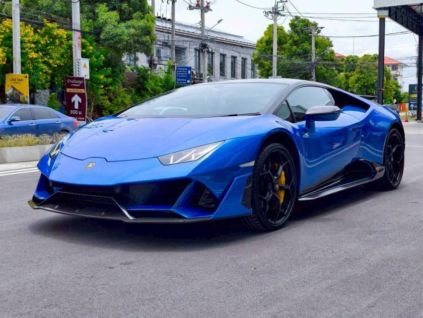 รหัสรถ KPV53 2021 Lamborghini Huracan Evo AWD(ขับ4ล้อ) สี Metallic blue