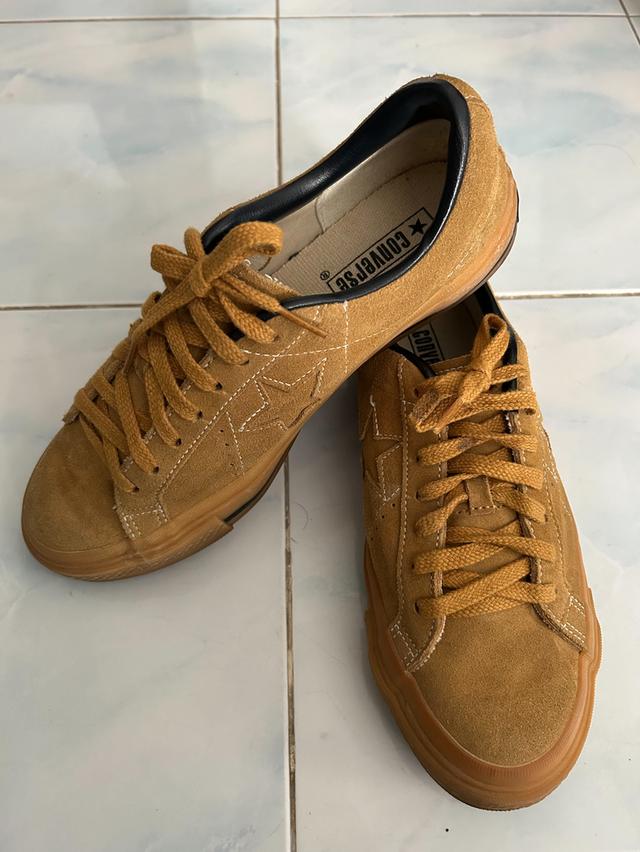 ขาย Converse One Star Suede (หนังกลับ) สี Wheat ไซซ์ 7.5US สภาพดีพื้นเต็ม