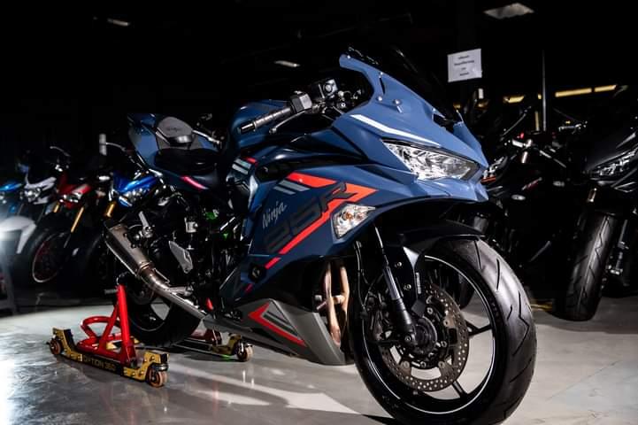 ขายรถ Ninja zx 6r สีน้ำเงินพาสเทล 2