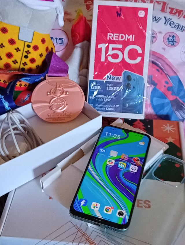 redmi 15c แรม 6/128 เข้าใหม่❗ จอ 6.9" รีเฟรชเลจ 120Hz Cpu Helio G81 แบต 6000 android 15 ครบกล่อง❗ประกันศูนย์