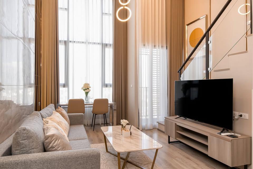 คอนโด 2 ชั้น ม.เกษตร เช่า Knightsbridge เกษตร โซไซตี้ 9