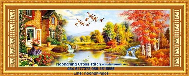 ร้าน Noongning Cross stitch ครอสติสพิมพ์ลาย จำหน่ายอุปกรณ์ครอสติส ภาพติดเพชร1695 8