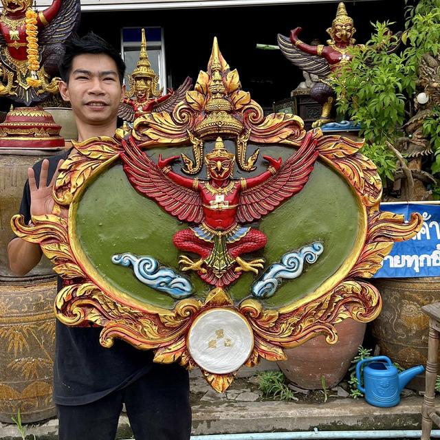 พญาครุฑ แขวนผนัง ซุ้มพญาครุฑ พญาครุฑองค์ใหญ่ ขนาด1เมตร