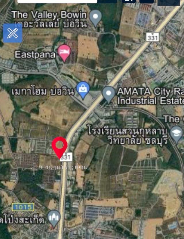 ขายที่ดิน ติดถนนหลัก 331 บ่อวิน เนื้อที่ 38 ไร่ 1
